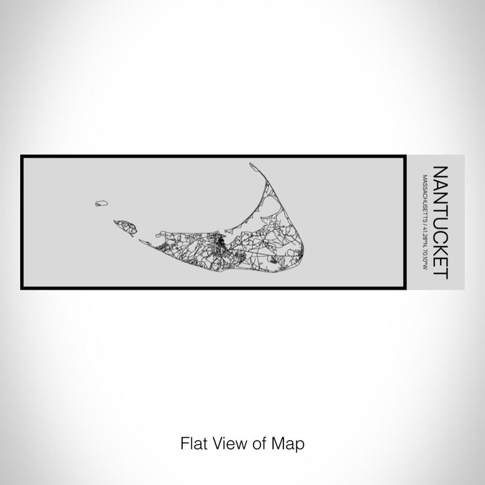 Rendered View of Nantucket Massachusetts Map on 10oz Stainless Steel Insulated Cup with Sipping Lid