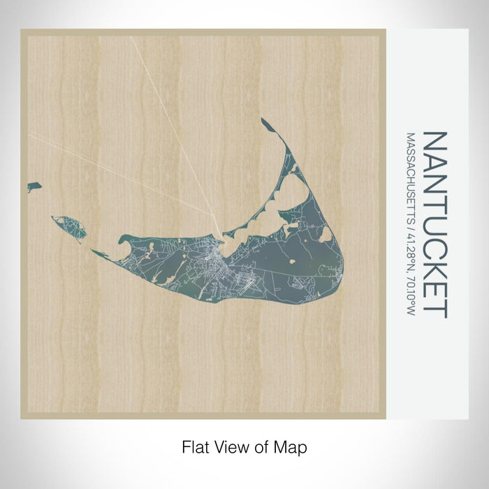 Rendered View of Nantucket Massachusetts Map on 17oz Stainless Steel Insulated Tumbler in Afternoon Map Style