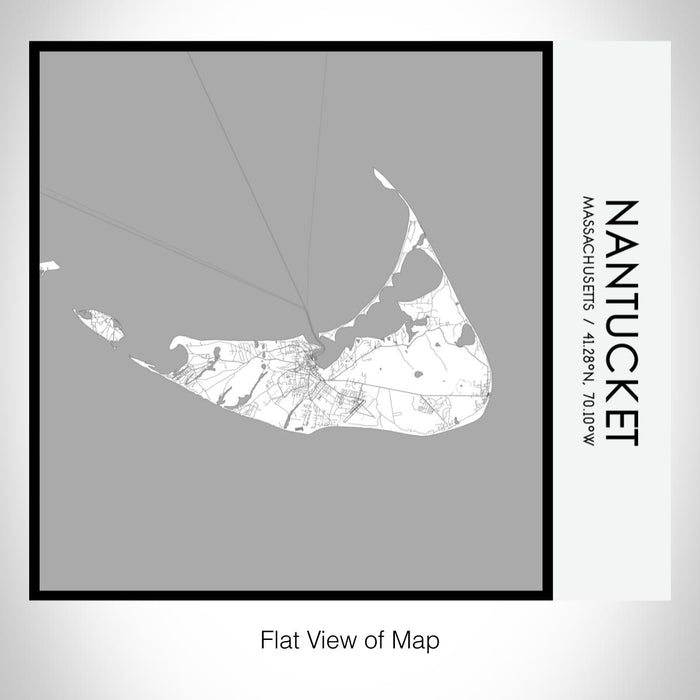 Rendered View of Nantucket Massachusetts Map on 17oz Stainless Steel Insulated Tumbler in Classic Map Style