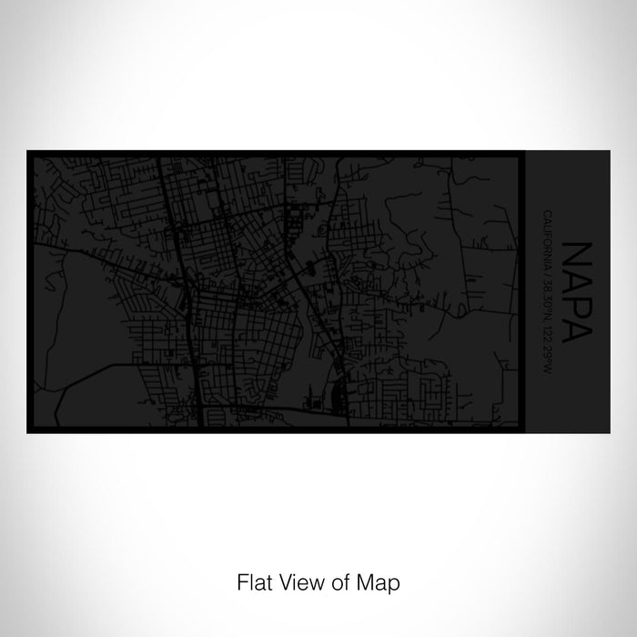 Rendered View of Napa California Map on 17oz Stainless Steel Insulated Cola Bottle in Stainless in Matte Black