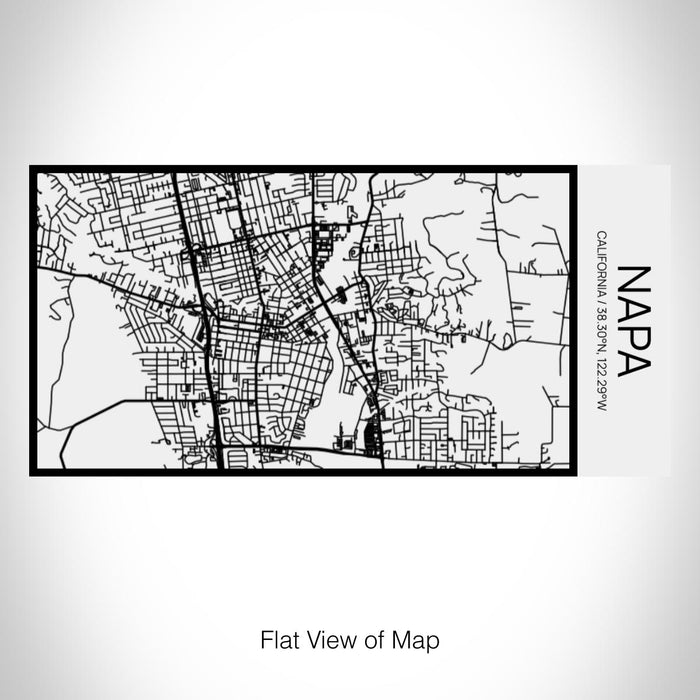 Rendered View of Napa California Map on 17oz Stainless Steel Insulated Cola Bottle in Stainless in Matte White