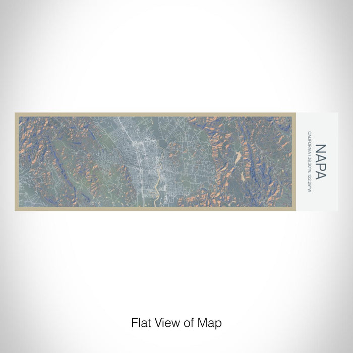 Rendered View of Napa California Map on 10oz Stainless Steel Insulated Cup in Afternoon with Sliding Lid