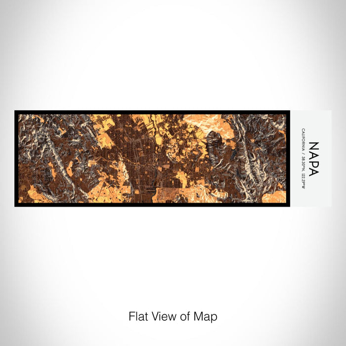 Rendered View of Napa California Map on 10oz Stainless Steel Insulated Cup in Ember with Sliding Lid