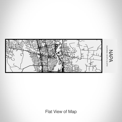 Rendered View of Napa California Map on 10oz Stainless Steel Insulated Cup in Matte White with Sliding Lid