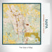 Rendered View of Napa California Map on 17oz Stainless Steel Insulated Tumbler in Woodblock Map Style