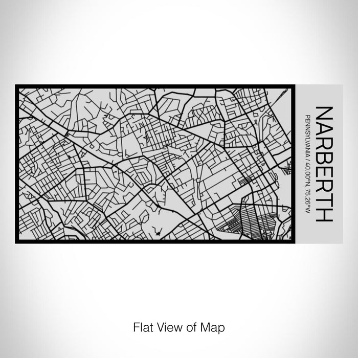 Rendered View of Narberth Pennsylvania Map on 17oz Stainless Steel Insulated Cola Bottle in Stainless