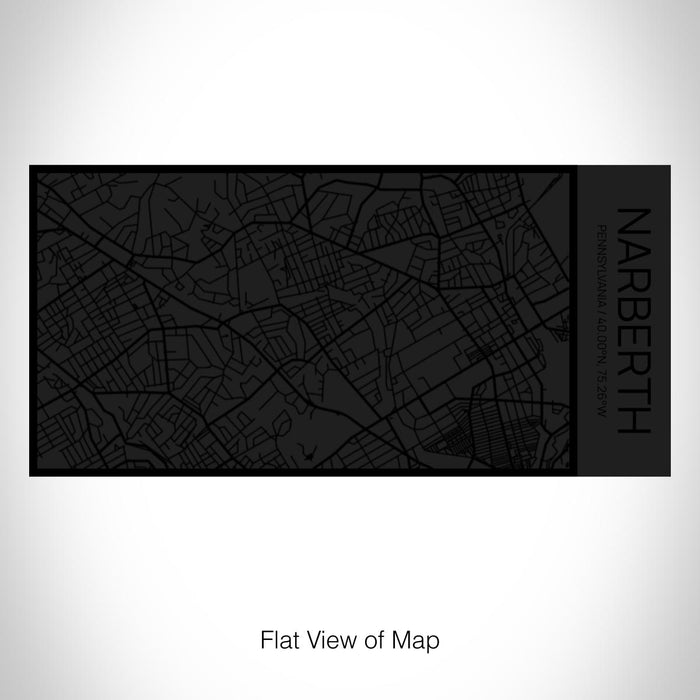 Rendered View of Narberth Pennsylvania Map on 17oz Stainless Steel Insulated Cola Bottle in Stainless in Matte Black