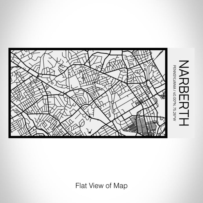 Rendered View of Narberth Pennsylvania Map on 17oz Stainless Steel Insulated Cola Bottle in Stainless in Matte White