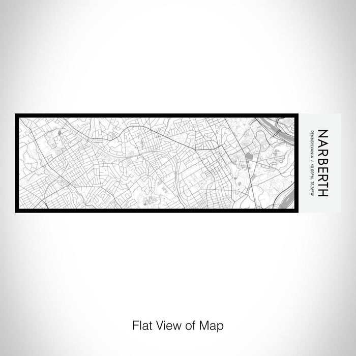 Rendered View of Narberth Pennsylvania Map on 10oz Stainless Steel Insulated Cup in Classic with Sliding Lid