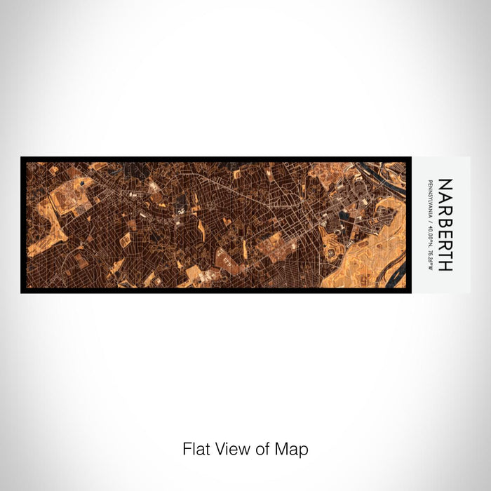 Rendered View of Narberth Pennsylvania Map on 10oz Stainless Steel Insulated Cup in Ember with Sliding Lid