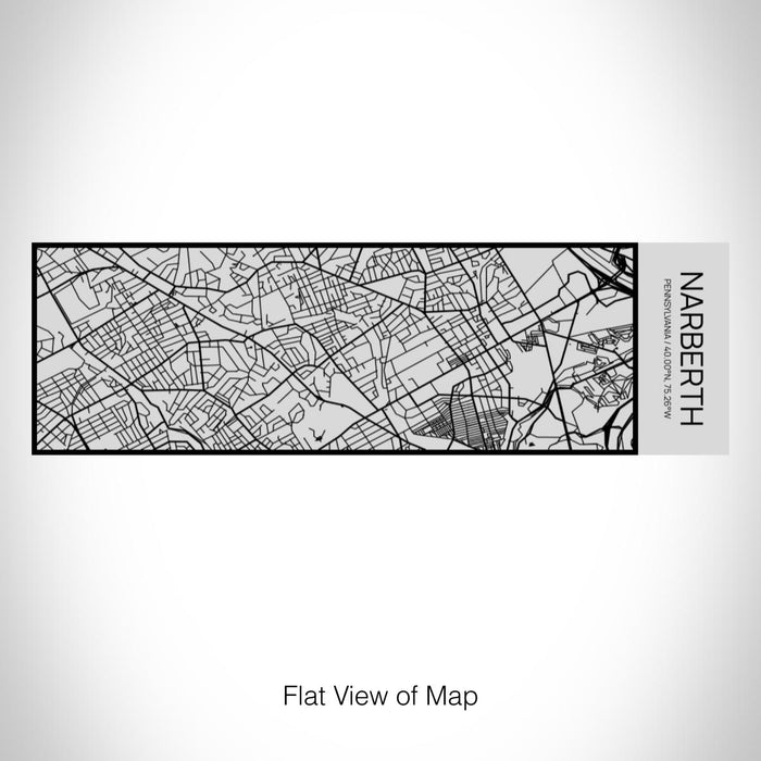 Rendered View of Narberth Pennsylvania Map on 10oz Stainless Steel Insulated Cup with Sipping Lid