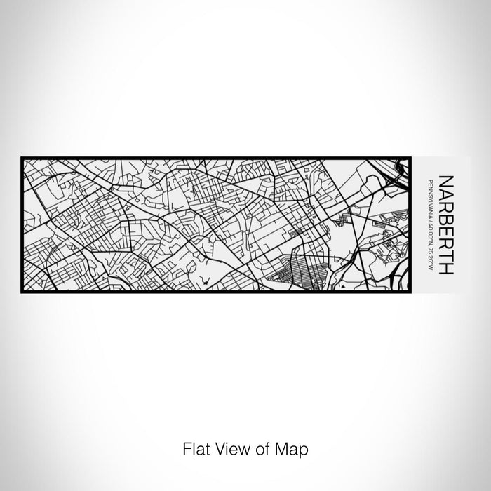 Rendered View of Narberth Pennsylvania Map on 10oz Stainless Steel Insulated Cup in Matte White with Sliding Lid