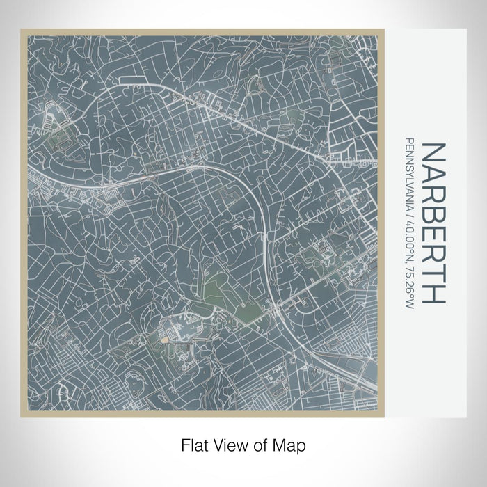 Rendered View of Narberth Pennsylvania Map on 17oz Stainless Steel Insulated Tumbler in Afternoon Map Style