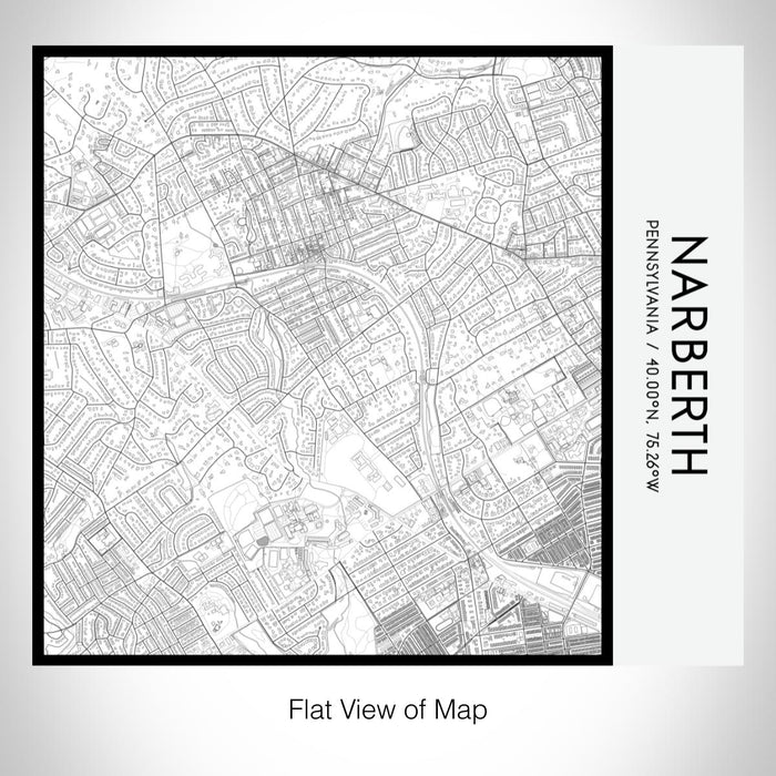 Rendered View of Narberth Pennsylvania Map on 17oz Stainless Steel Insulated Tumbler in Classic Map Style