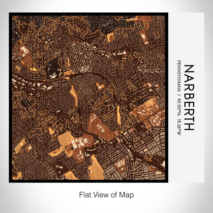 Rendered View of Narberth Pennsylvania Map on 17oz Stainless Steel Insulated Tumbler in Ember Map Style