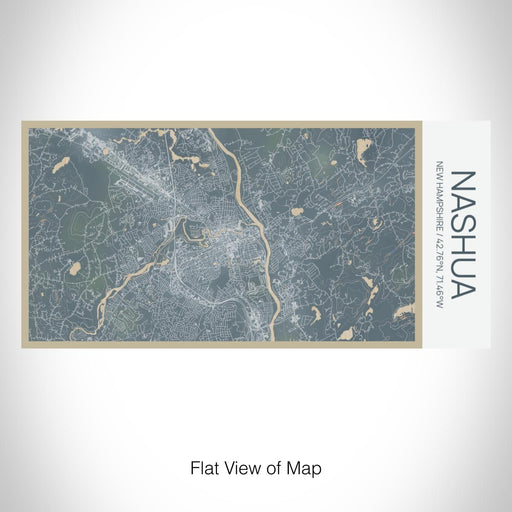 Rendered View of Nashua New Hampshire Map on 17oz Stainless Steel Insulated Bottle with printed afternoon style map
