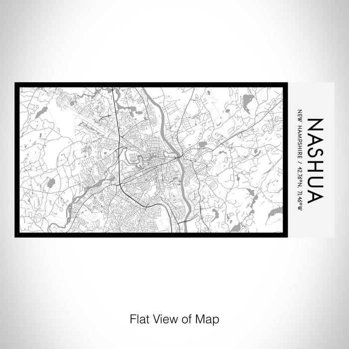Rendered View of Nashua New Hampshire Map on 17oz Stainless Steel Insulated Bottle with printed classic style map