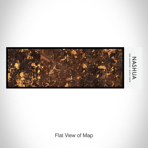 Rendered View of Nashua New Hampshire Map on 10oz Stainless Steel Insulated Cup in Ember with Sliding Lid
