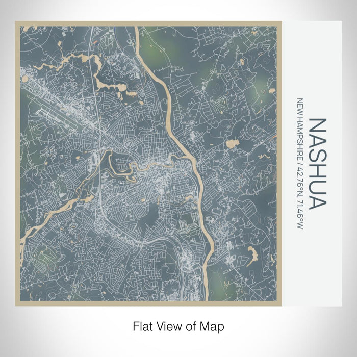 Rendered View of Nashua New Hampshire Map on 17oz Stainless Steel Insulated Tumbler in Afternoon Map Style