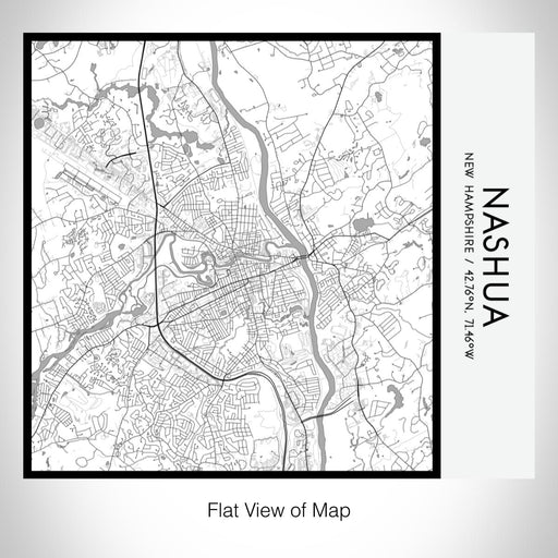 Rendered View of Nashua New Hampshire Map on 17oz Stainless Steel Insulated Tumbler in Classic Map Style