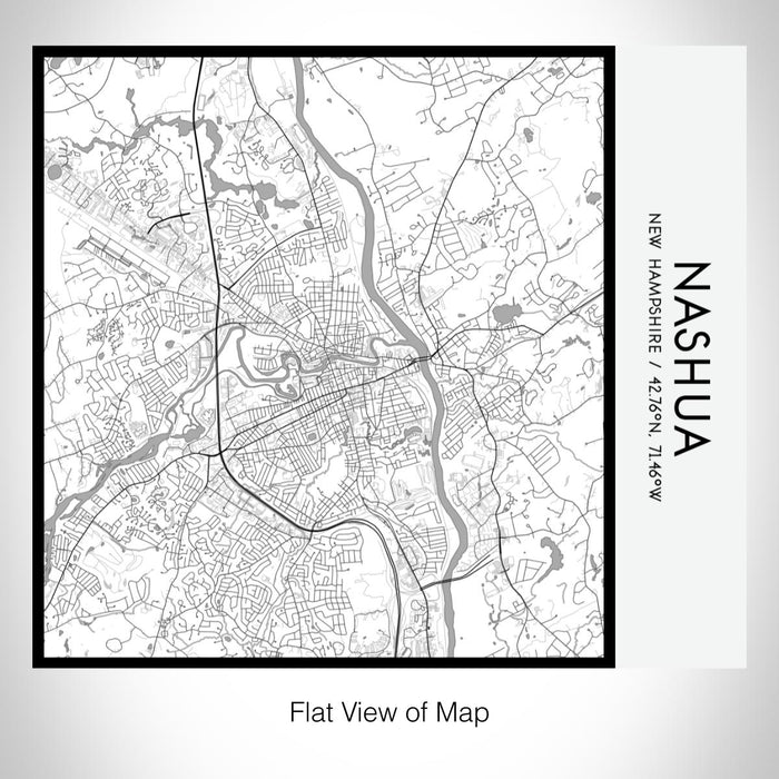 Rendered View of Nashua New Hampshire Map on 17oz Stainless Steel Insulated Tumbler in Classic Map Style
