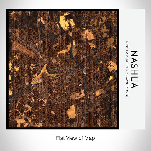 Rendered View of Nashua New Hampshire Map on 17oz Stainless Steel Insulated Tumbler in Ember Map Style