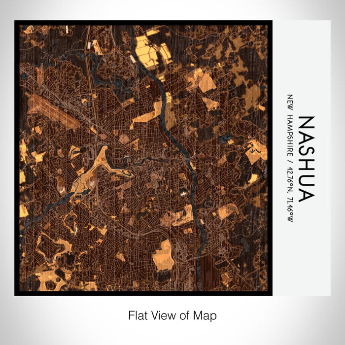 Rendered View of Nashua New Hampshire Map on 17oz Stainless Steel Insulated Tumbler in Ember Map Style