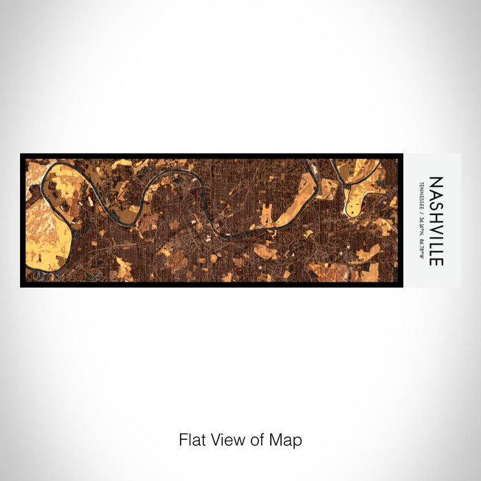 Rendered View of Nashville Tennessee Map on 10oz Stainless Steel Insulated Cup in Ember with Sliding Lid