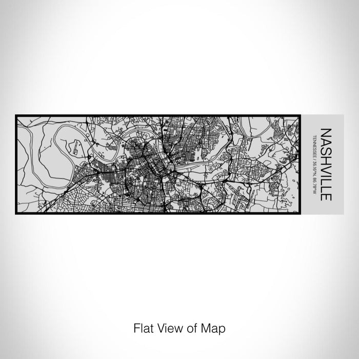 Rendered View of Nashville Tennessee Map on 10oz Stainless Steel Insulated Cup with Sipping Lid