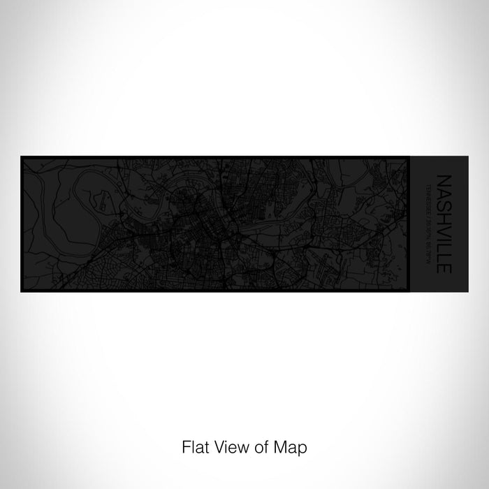 Rendered View of Nashville Tennessee Map on 10oz Stainless Steel Insulated Cup in Matte Black with Sliding Lid