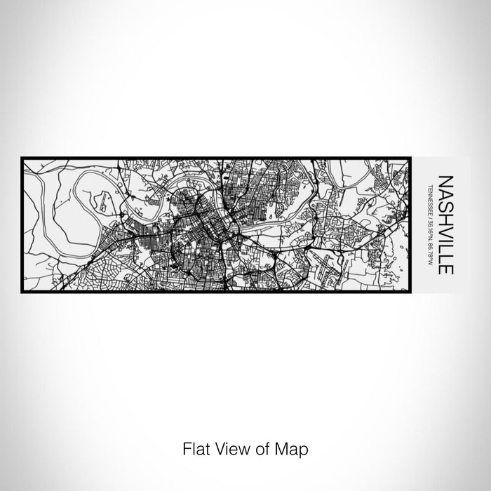 Rendered View of Nashville Tennessee Map on 10oz Stainless Steel Insulated Cup in Matte White with Sliding Lid