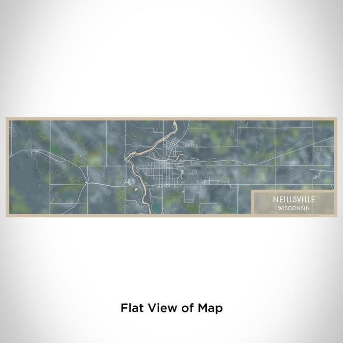 Flat View of Map Custom Neillsville Wisconsin Map Enamel Mug in Afternoon