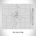 Rendered View of Neillsville Wisconsin Map Engraving on 20oz Stainless Steel Insulated Bottle with Bamboo Top