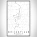 Neillsville Wisconsin Map Print Portrait Orientation in Classic Style With Shaded Background