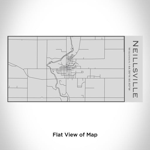 Rendered View of Neillsville Wisconsin Map Engraving on 17oz Stainless Steel Insulated Cola Bottle