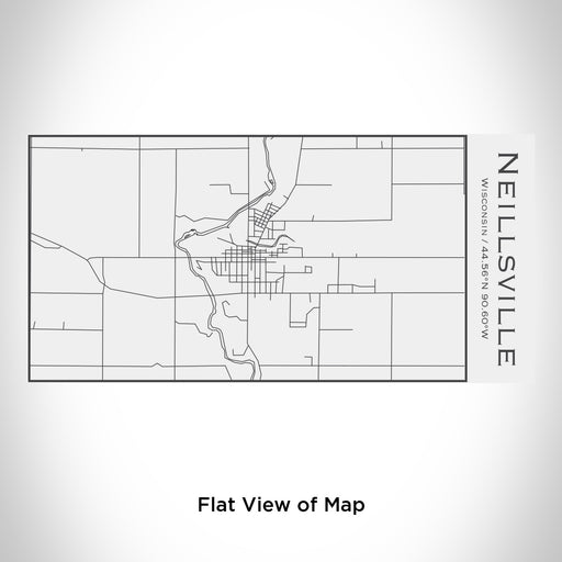 Rendered View of Neillsville Wisconsin Map Engraving on 17oz Stainless Steel Insulated Cola Bottle in White