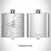 Rendered View of Neillsville Wisconsin Map Engraving on 6oz Stainless Steel Flask