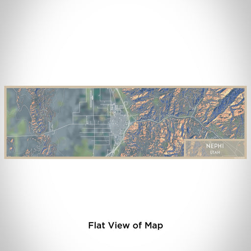 Flat View of Map Custom Nephi Utah Map Enamel Mug in Afternoon