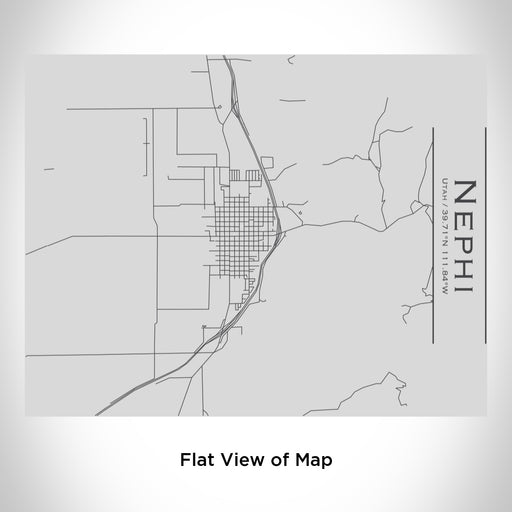 Rendered View of Nephi Utah Map Engraving on 20oz Stainless Steel Insulated Bottle with Bamboo Top