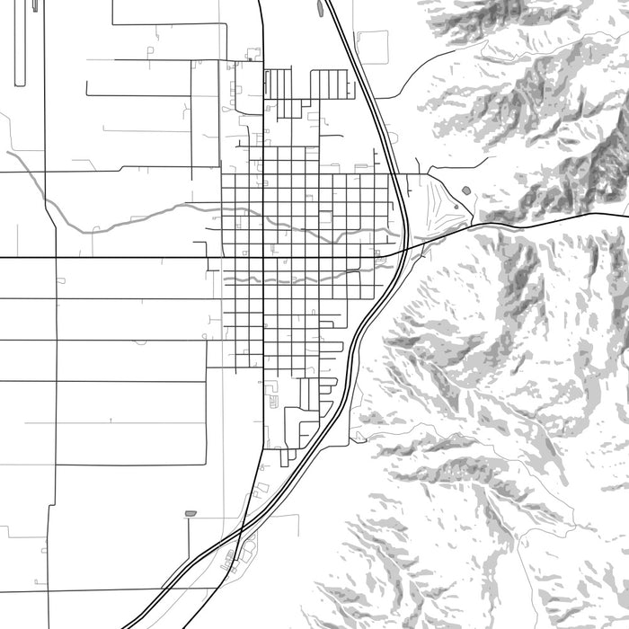 Nephi Utah Map Print in Classic Style Zoomed In Close Up Showing Details