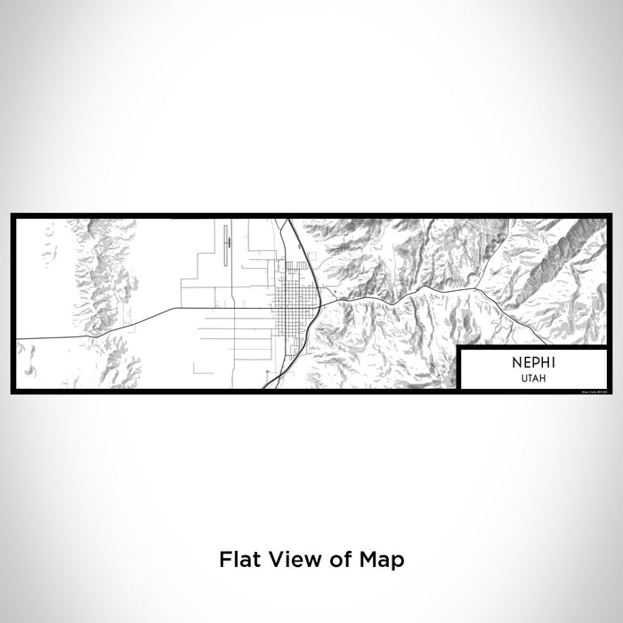 Flat View of Map Custom Nephi Utah Map Enamel Mug in Classic