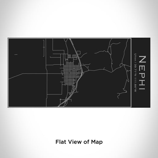 Rendered View of Nephi Utah Map Engraving on 17oz Stainless Steel Insulated Cola Bottle in Black