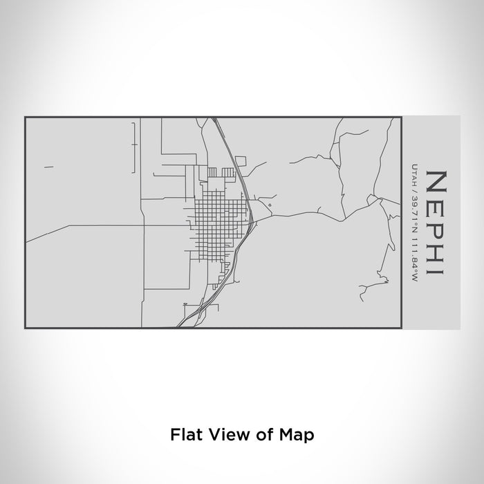 Rendered View of Nephi Utah Map Engraving on 17oz Stainless Steel Insulated Cola Bottle