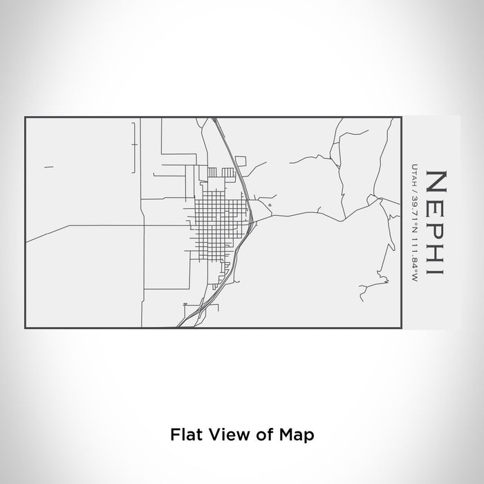 Rendered View of Nephi Utah Map Engraving on 17oz Stainless Steel Insulated Cola Bottle in White