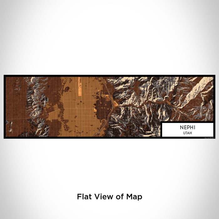 Flat View of Map Custom Nephi Utah Map Enamel Mug in Ember