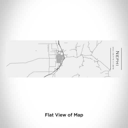 Rendered View of Nephi Utah Map Engraving on 10oz Stainless Steel Insulated Cup with Sliding Lid in White