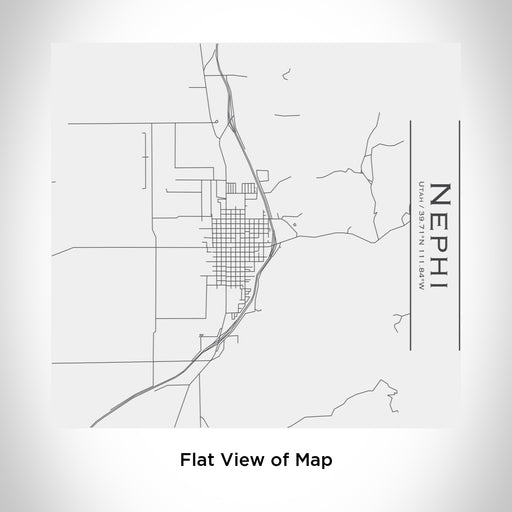 Rendered View of Nephi Utah Map Engraving on 17oz Stainless Steel Insulated Tumbler in White