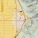 Nephi Utah Map Print in Woodblock Style Zoomed In Close Up Showing Details