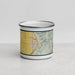 Front View Custom Nephi Utah Map Enamel Mug in Woodblock