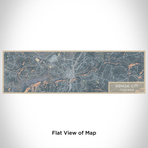 Flat View of Map Custom Nevada City California Map Enamel Mug in Afternoon